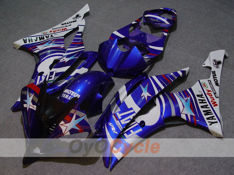 Einspritz-Verkleidungskit für 08-16 YZF-R6 - Blau, Weiß - FILA, MOTUL #OYO87900961 Hauptbild