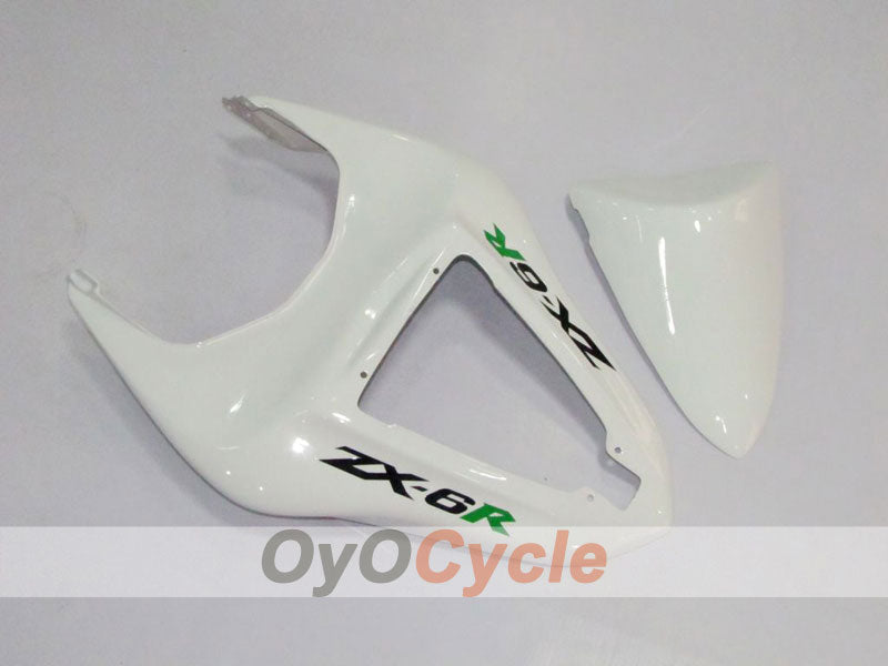 Einspritz-Verkleidungssatz für 07-08 NINJA ZX-6R - Weiß, Schwarz - Monster #OYO87901947