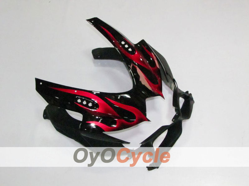 Einspritzverkleidungssatz für GSX R750 08-10 - Rot, Schwarz - Flame #OYO87901432