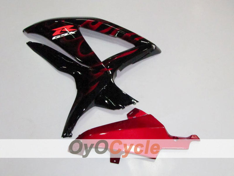 Einspritzverkleidungssatz für GSX R750 08-10 - Rot, Schwarz - Flame #OYO87901432