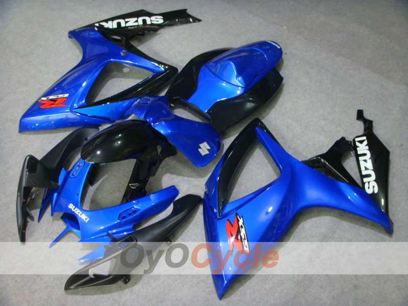 Verkleidungssatz für 06-07 GSX R600 - Blau, Schwarz - Werksdesign #OYO87901568