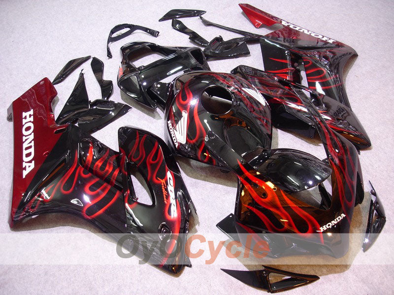 Einspritzverkleidungssatz für CBR1000RR 04-05 - Rot, Schwarz - Flame #OYO87900486 Hauptbild