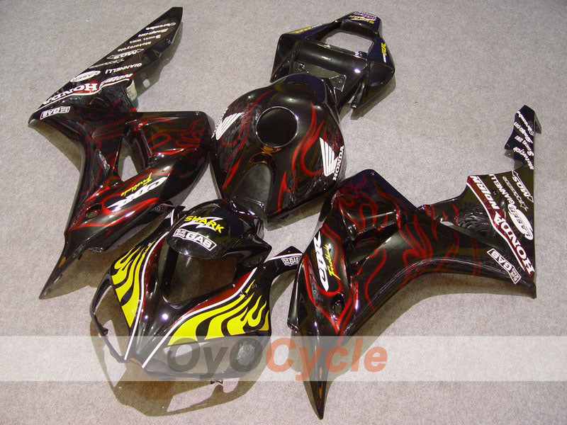 Verkleidungssatz für Einspritzanlage für die CBR1000RR 06-07 - Rot, Schwarz - Flamme #OYO87900604 Hauptbild