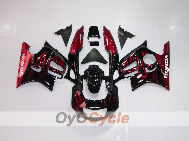 Einspritzverkleidungssatz für 97-98 CBR600F3 - Rot, Schwarz - Flamme #OYO87902855 Hauptbild