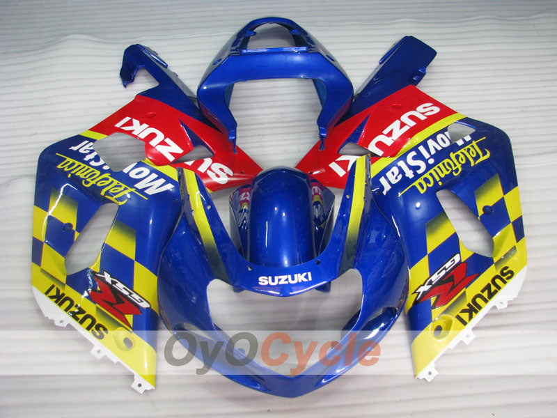Verkleidungssatz für Einspritzmodelle, GSX R750, 00-03 - Gelb, Blau - Movistar #OYO87901064 Zweitbild
