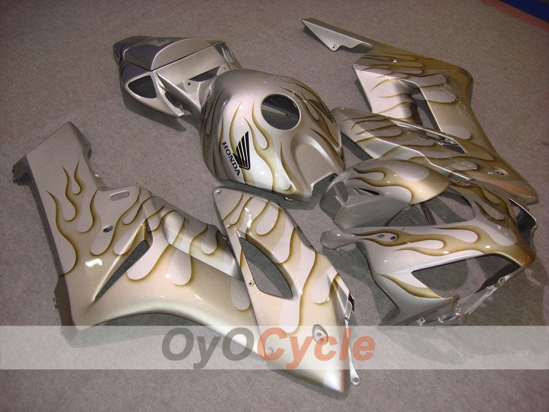 Einspritzverkleidungssatz für CBR1000RR 04-05 - Gelb, Silber - Flame #OYO87900487 Hauptbild