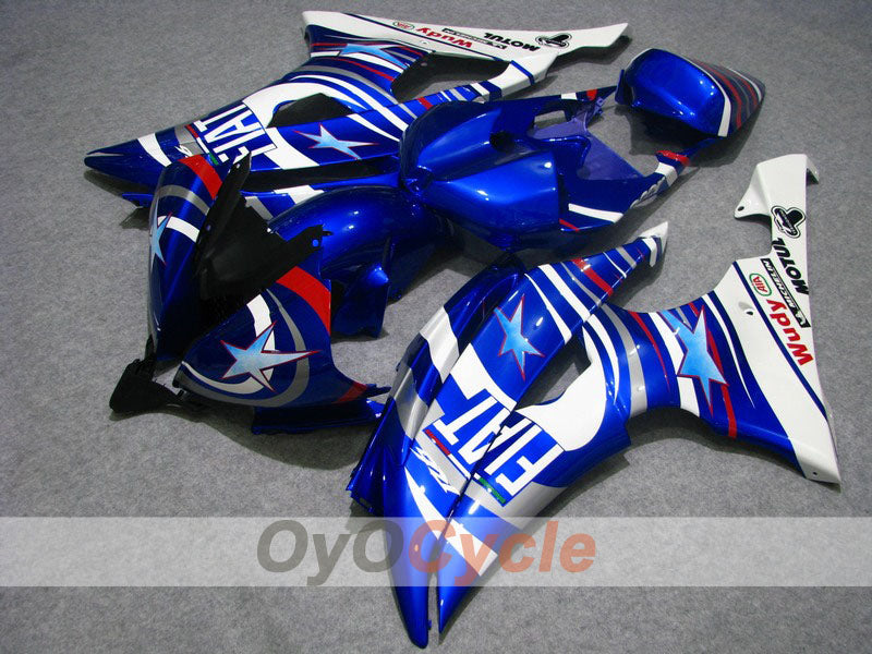 Einspritz-Verkleidungskit für 08-16 YZF-R6 - Blau, Weiß - FIAT #OYO87900962 Hauptbild