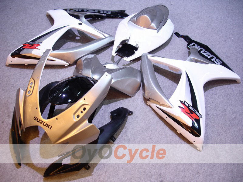 Verkleidungssatz für 06-07 GSX R750 - Weiß, Silber - Werksdesign #OYO87901336 Hauptbild
