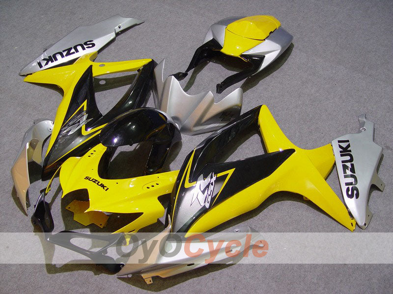 Einspritz-Verkleidungssatz für GSX R750 08-10 - Gelb, Silber - Werksstil #OYO87901422