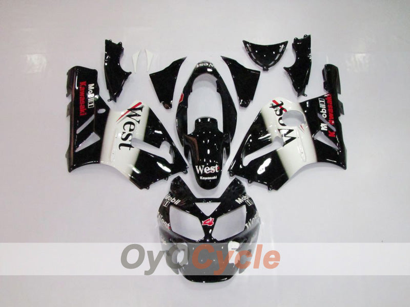 Spritzguss-Verkleidungssatz für NINJA ZX-12R 02-05 - Weiß, Schwarz - West #OYO87903116