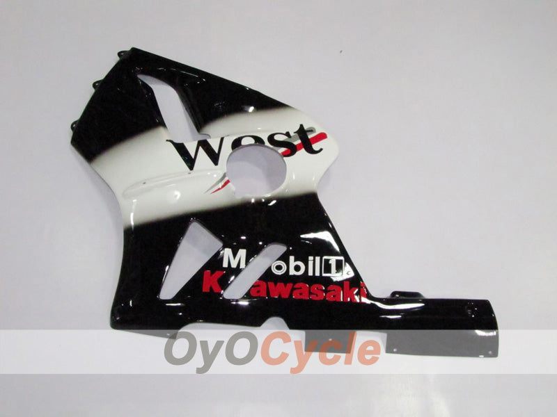 Spritzguss-Verkleidungssatz für NINJA ZX-12R 02-05 - Weiß, Schwarz - West #OYO87903116