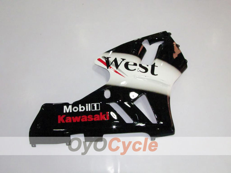 Spritzguss-Verkleidungssatz für NINJA ZX-12R 02-05 - Weiß, Schwarz - West #OYO87903116