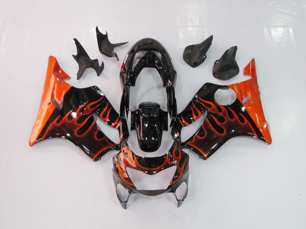 Einspritzverkleidungssatz für 99-00 CBR600F4 - Orange, Schwarz - Flamme #OYO87902857 Hauptbild