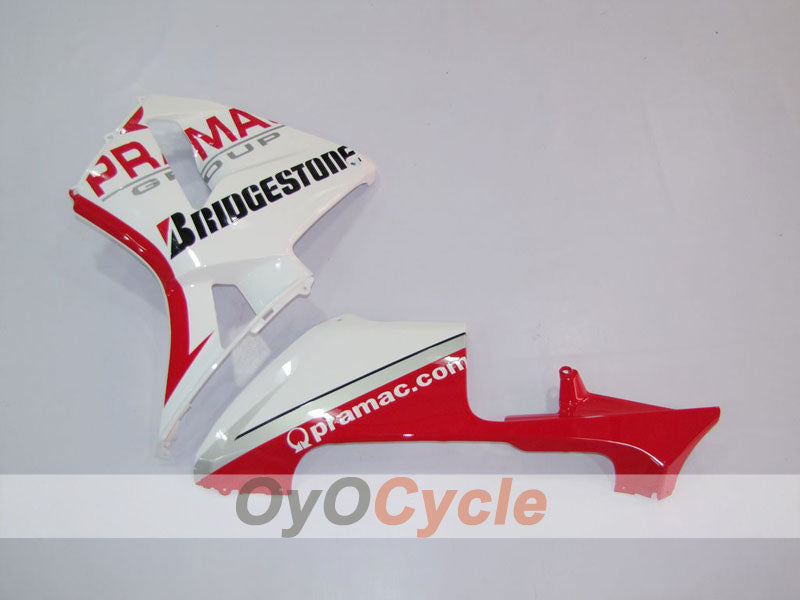 Verkleidungssatz für Einspritzung für CBR600RR 03-04 - Rot, Weiß - PRAMAC #OYO87902593 Zweitbild