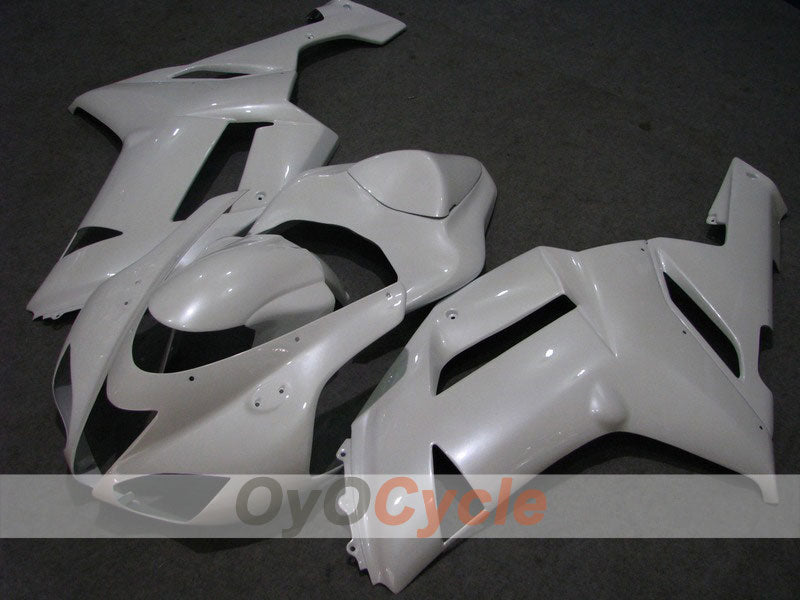 Spritzguss-Verkleidungssatz für 07-08 NINJA ZX-6R - Weiß - Werksstil #OYO87901908 Hauptbild