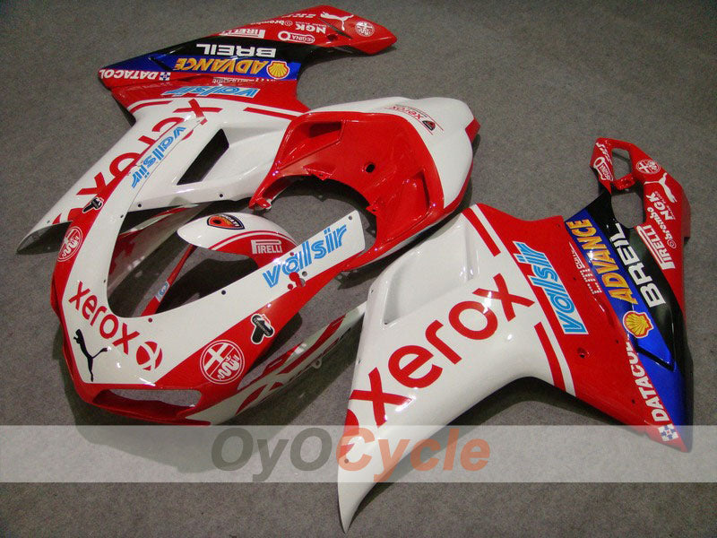 Verkleidungssatz für Einspritzermodelle für Ducati 848, 08-13 - Rot, Weiß - Xerox #OYO87902258 Hauptbild