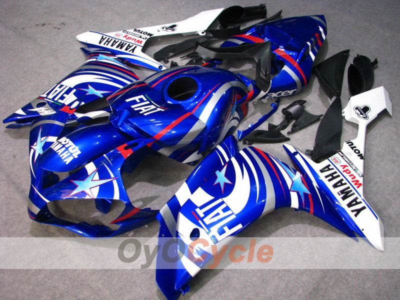 Verkleidungssatz für Einspritzmodelle, YZF-R1 07-08 - Blau, Weiß - FIAT, MOTUL #OYO87900858 Hauptbild