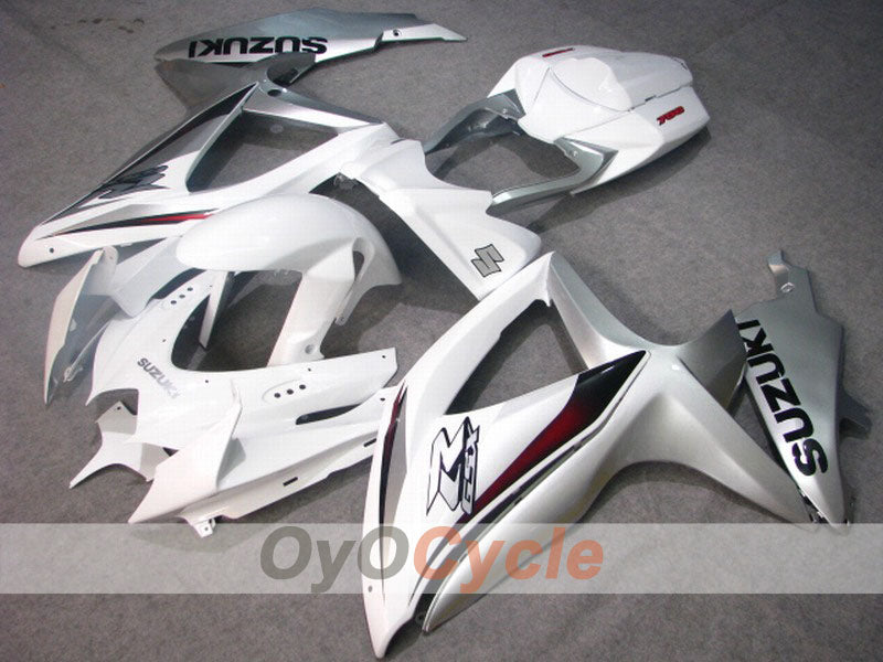 Einspritz-Verkleidungssatz für GSX R750 08-10 - Weiß, Silber - Werksstil #OYO87901424 Hauptbild