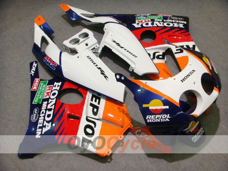 Verkleidungssatz mit Einspritzung für CBR250RR 90-94 - Orange, Weiß - Repsol #OYO87902969 Hauptbild