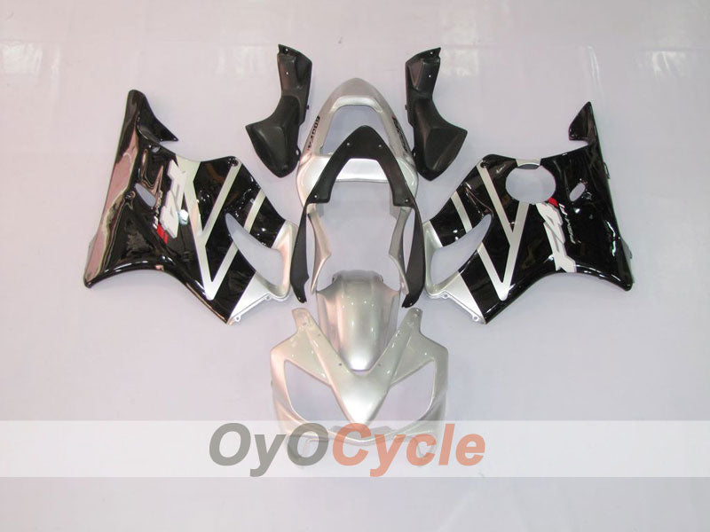 Einspritz-Verkleidungssatz für 01-03 CBR600F4i - Schwarz, Silber - Werksdesign #OYO87900146