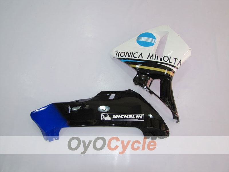 Einspritzverkleidungssatz für 03-04 CBR600RR - Weiß, Schwarz - Konica Minolta #OYO87902526