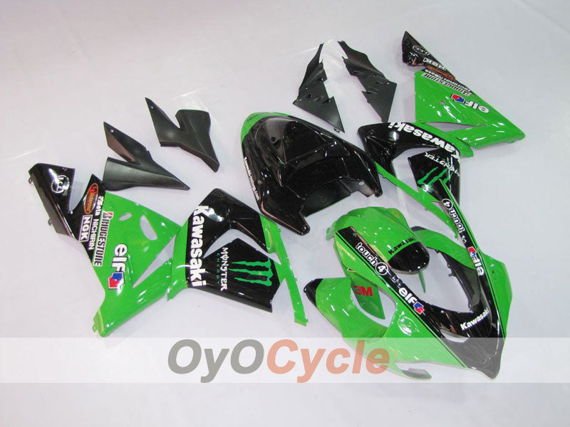 Einspritz-Verkleidungskit für 04-05 NINJA ZX-10R - Grün, Schwarz - Monster #OYO87901544 Hauptbild