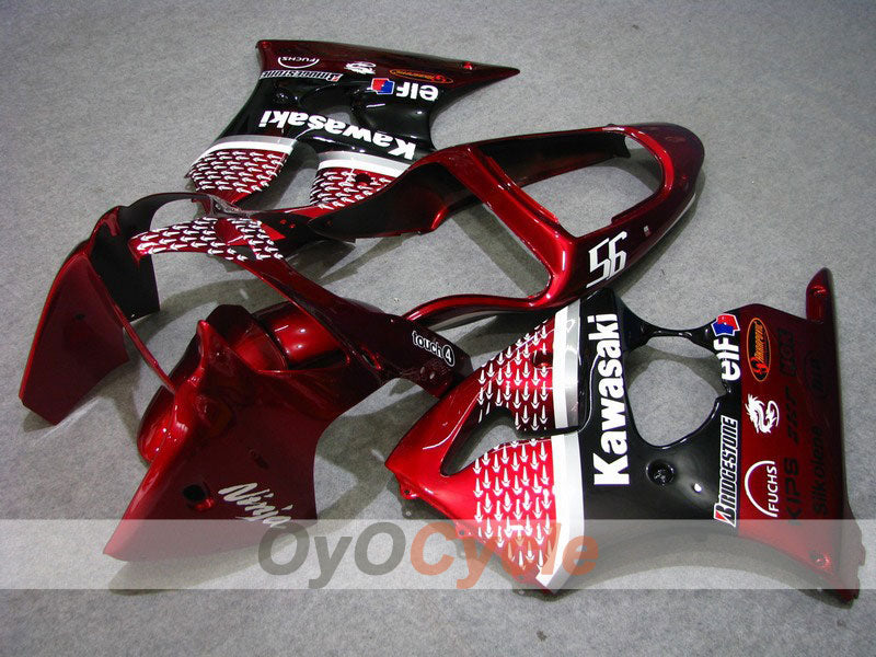 Einspritzverkleidungssatz für 00-02 NINJA ZX-6R - Rot, Schwarz - Nakano #OYO87901733 Hauptbild
