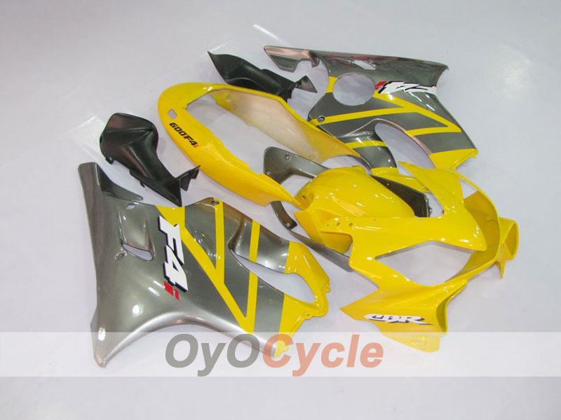 Verkleidungssatz für Einspritzmodelle 04-07 CBR600F4i - Gelb, Silber - Werksdesign #OYO87900198 Zweitbild