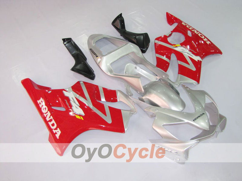 Einspritz-Verkleidungssatz für 01-03 CBR600F4i - Rot, Silber - Werksdesign #OYO87900148