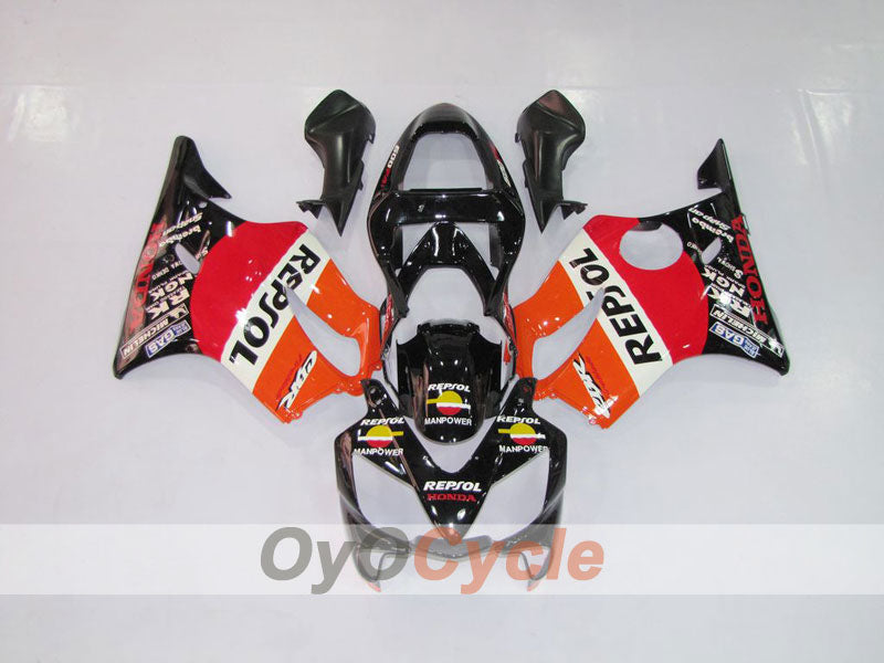Verkleidungssatz für Einspritzmodelle 01-03 CBR600F4i - Orange, Schwarz - MICHELIN, Repsol #OYO87900189
