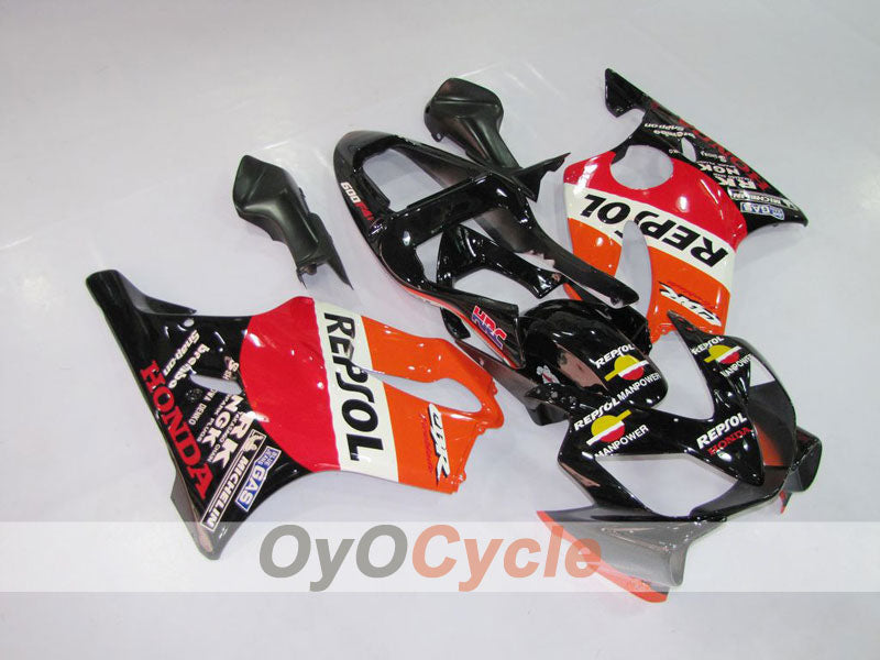 Verkleidungssatz für Einspritzmodelle 01-03 CBR600F4i - Orange, Schwarz - MICHELIN, Repsol #OYO87900189