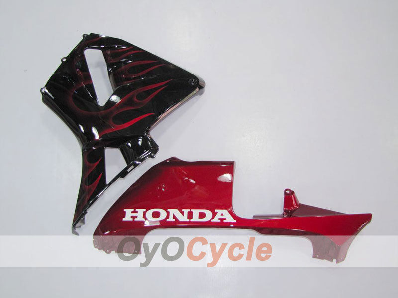 Verkleidungssatz für Einspritzer für CBR600RR 05-06 - Rot, Schwarz - Flammenmuster #OYO87900239