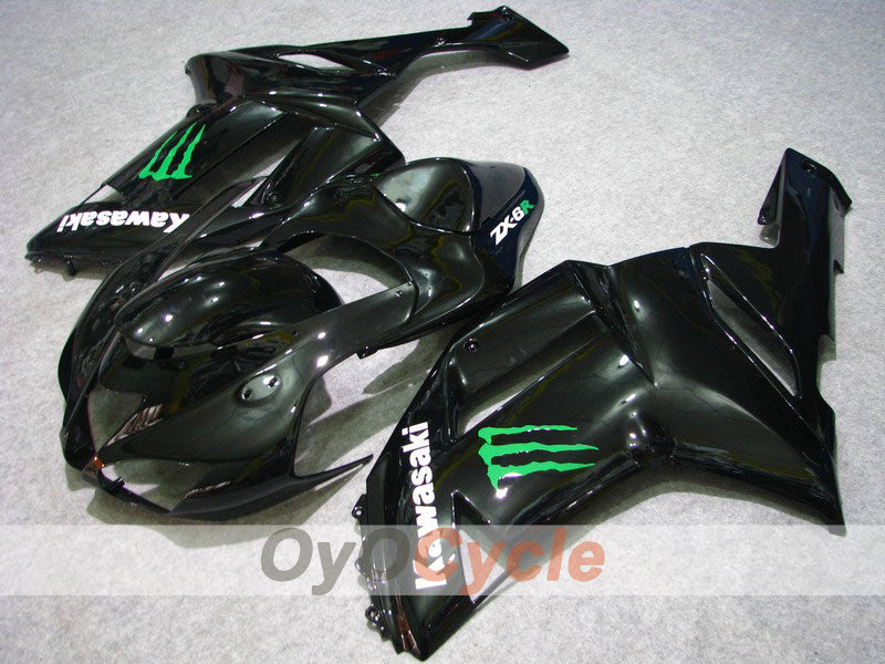 Einspritzverkleidungssatz für 07-08 NINJA ZX-6R - Schwarz - Monster #OYO87901962 Hauptbild