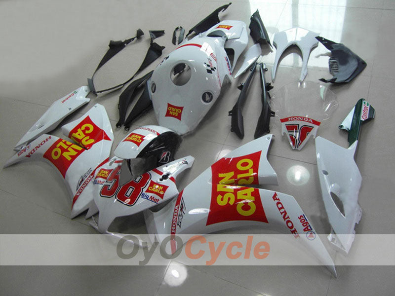 Einspritz-Verkleidungssatz für CBR1000RR, Baujahre 12-16 - Rot, Weiß - Werksstil #OYO87903344