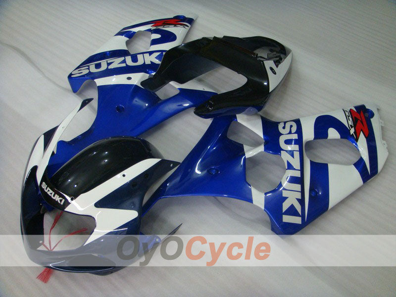 Einspritzverkleidungskit für 01-03 GSX R600 - Blau, Weiß - Werksstil #OYO87901146 Hauptbild
