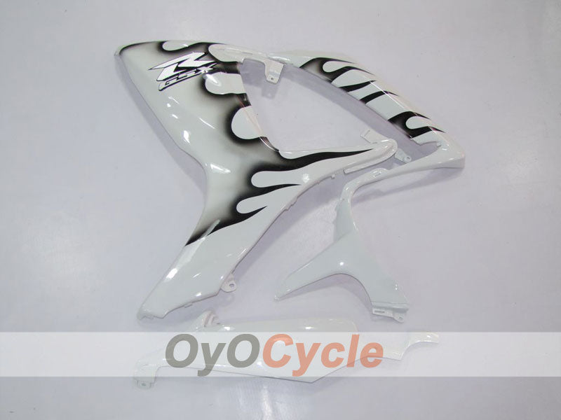 Verkleidungssatz für Einspritzanlage für 06-07 GSX R600 - Weiß, Schwarz - Flamme #OYO87901495
