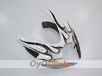Verkleidungssatz für Einspritzanlage für 06-07 GSX R600 - Weiß, Schwarz - Flamme #OYO87901495