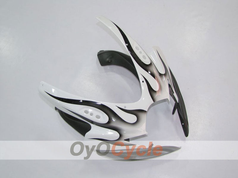 Verkleidungssatz für Einspritzanlage für 06-07 GSX R600 - Weiß, Schwarz - Flamme #OYO87901495