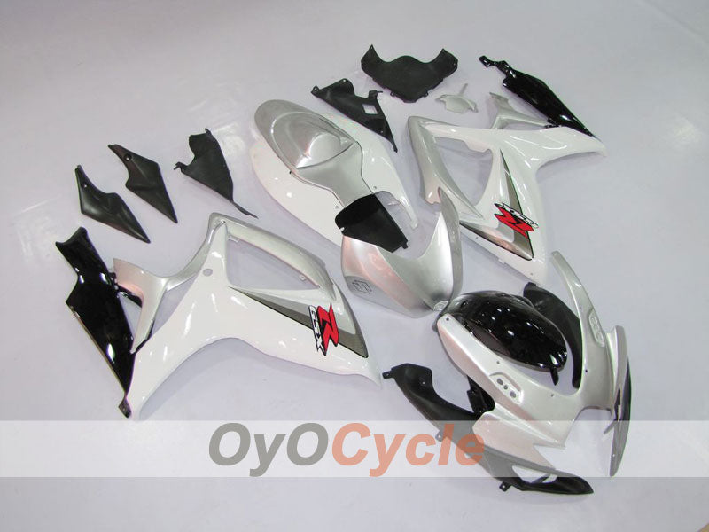 Verkleidungssatz für Einspritzermodelle 06-07 GSX R750 - Weiß, Silber - Werksstil #OYO87901319 Zweitbild