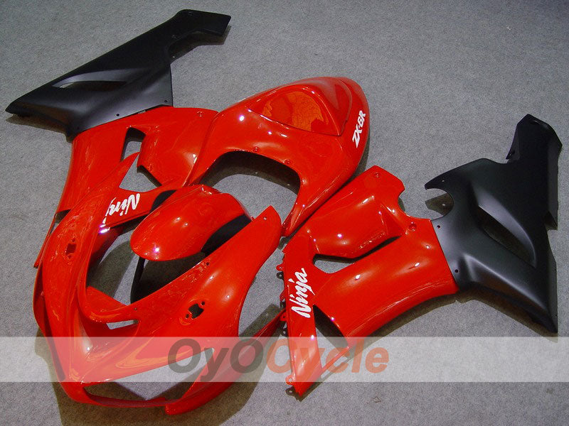 Verkleidungssatz für 05-06 NINJA ZX-6R - Rot, Schwarz - Werksdesign #OYO87901857