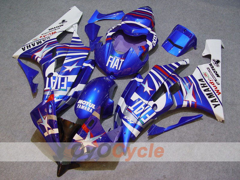 Verkleidungssatz für Einspritzmodelle der YZF-R6, Baujahr 06-07 - Blau, Weiß - FIAT, MOTUL #OYO87900933 Hauptbild