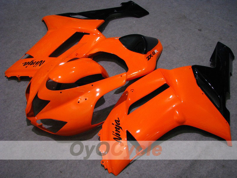 Spritzguss-Verkleidungssatz für 07-08 NINJA ZX-6R - Orange, Schwarz - Werksstil #OYO87901914 Hauptbild