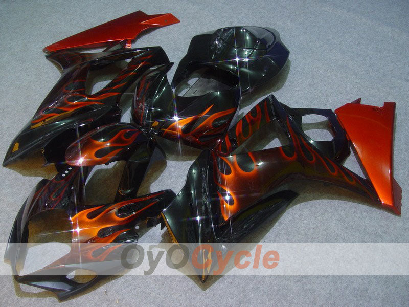 Einspritz-Verkleidungskit für GSX R1000 07-08 - Rot, Schwarz - Flame #OYO87902096