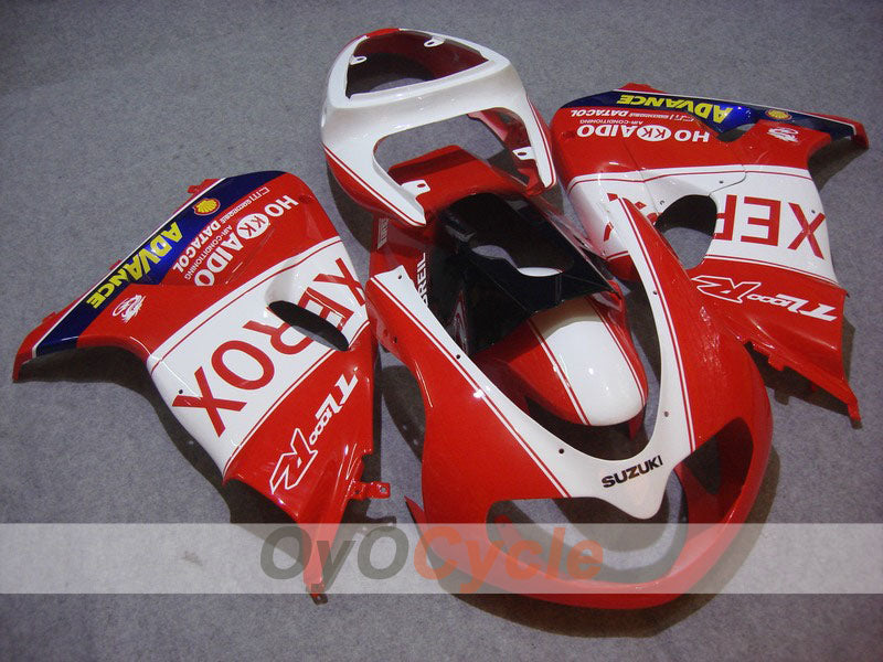 Verkleidungssatz für Einspritzmodelle der TL1000R, 98-03 - Rot, Weiß - Xerox #OYO87903291
