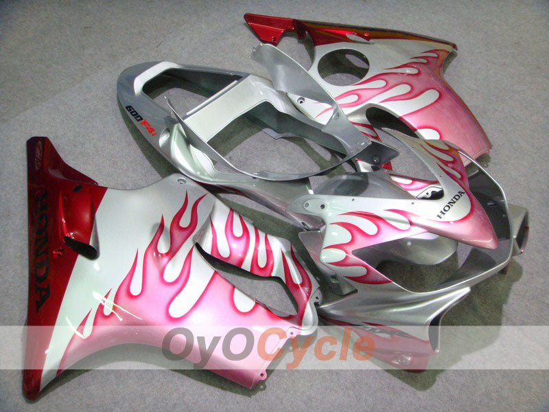 Einspritzverkleidungssatz für 01-03 CBR600F4i - Silber, Rosa - Flame #OYO87900152