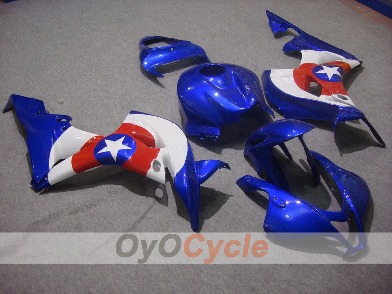 Verkleidungssatz für 07-08 CBR600RR - Blau, Weiß - Werksstil #OYO87900401 Hauptbild