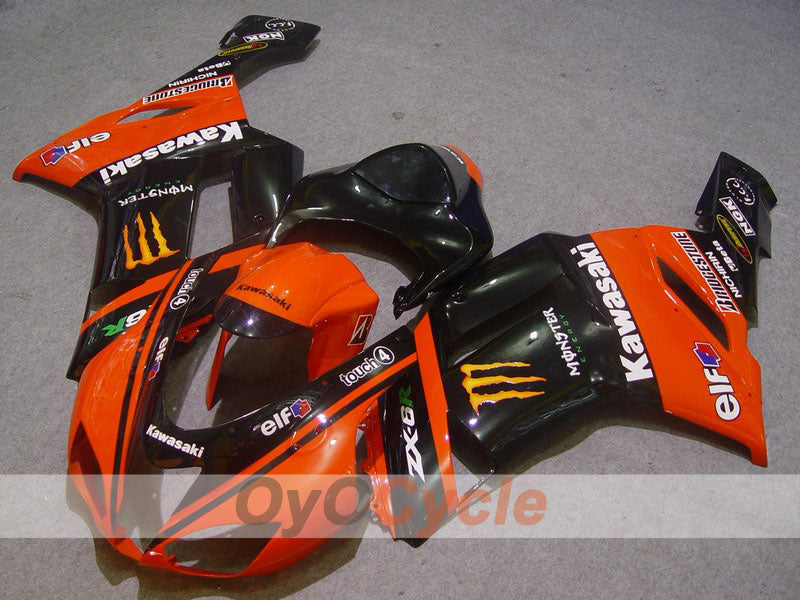 Einspritzverkleidungssatz für 07-08 NINJA ZX-6R - Orange, Schwarz - Monster #OYO87901965 Hauptbild