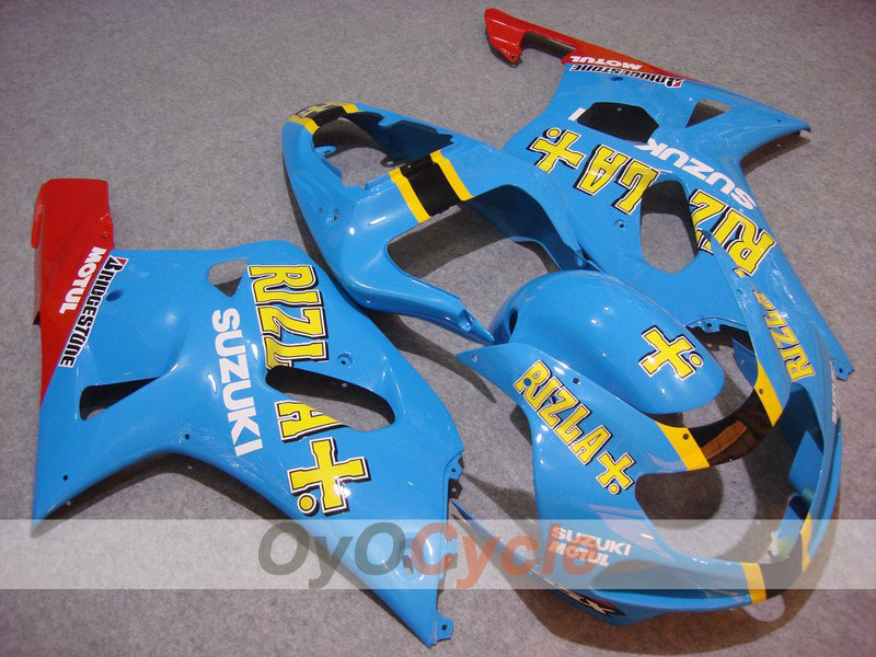 Einspritzverkleidungskit für 01-03 GSX R600 - Rot, Blau - Rizla+ #OYO87901152 Hauptbild