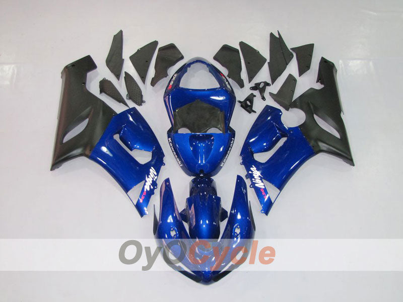 Spritzverkleidungssatz für 05-06 NINJA ZX-6R - Blau, Schwarz - Werksstil #OYO87901844