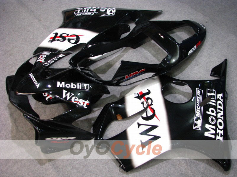 Verkleidungssatz für Einspritzmodelle 01-03 CBR600F4i - Weiß, Schwarz - MICHELIN, West #OYO87900195 Hauptbild